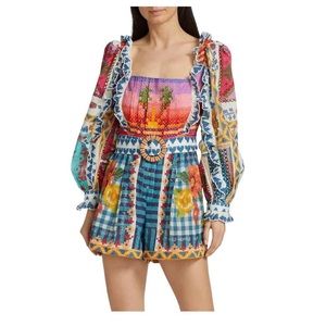 Farm rio summer stitches romper small